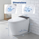 Smart Toilet with Built-in Bidet ADA Height with Auto Flush and Heated Seat and Remote-White