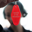 Smasher of the Patriarchy Feminist Motel Keychain in Red