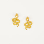 Snake Post Earrings in Gold | Fair Trade Handmade in Guatemala