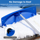 Snow Roof Rake with 24 Inch Wide Blade and Wheels