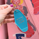 So Extra I Sweat Sequins Motel Style Keychain in Aqua