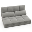 Floor Sofa Bed with 6 Positions Adjustable Backrest Skin-friendly Velvet Cover