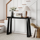 Solid Rubber Wood Console Table 43inch Narrow Entryway Table with Thick Tabletop and Stable Base