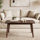 Solid Wood Modern Coffee Table with Tapered Legs
