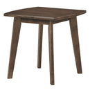 Solid Wood Side Table Square End Table with Thickened Top and Curved Edge