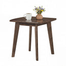Solid Wood Side Table Square End Table with Thickened Top and Curved Edge