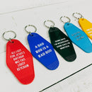 Some Days I'm Wednesday, Some Days I'm Morticia Motel Style Keychain In Black