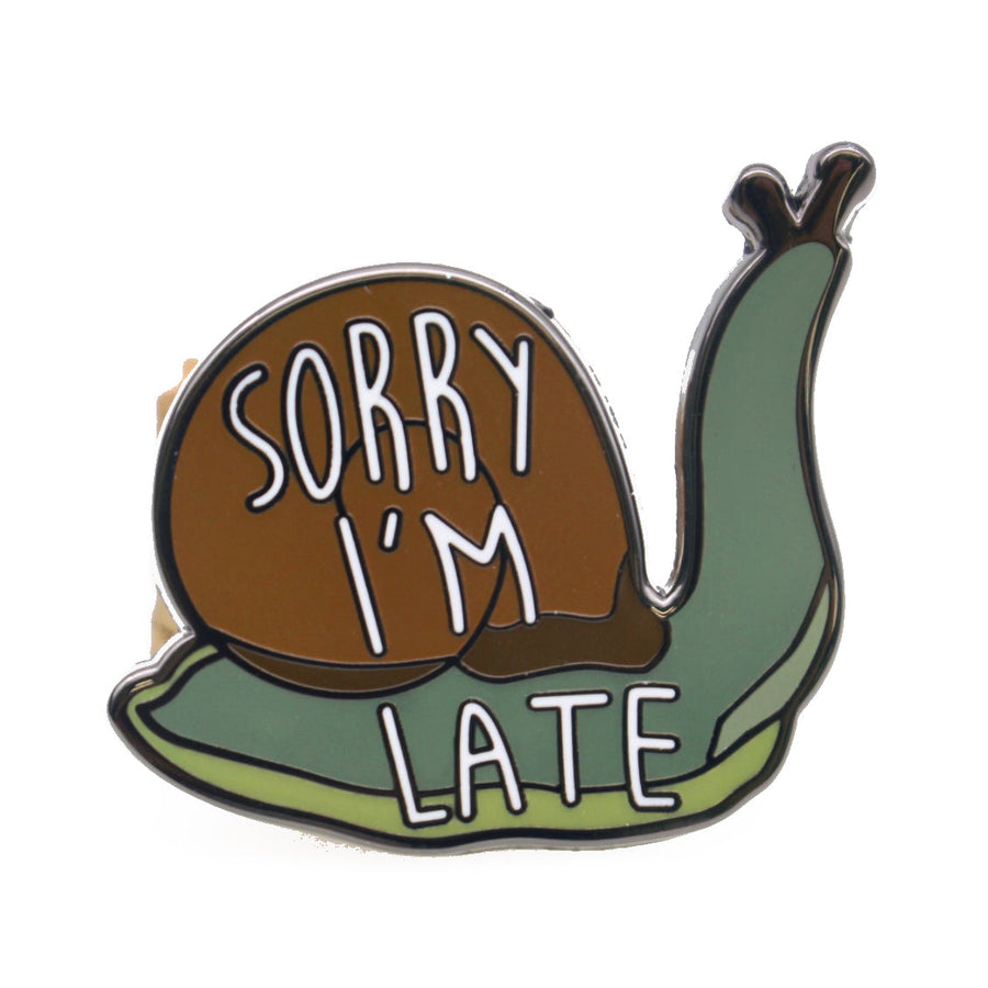 Sorry I'm Late Enamel Pin