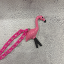 Sourpuss Chunky Flamingo Necklace | Retro Kitsch Pink Yard Ornament Jewelry