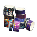 Space Washi Set | 19 Washi Tapes in a Box | Gift Wrapping Tools and Craft Tape
