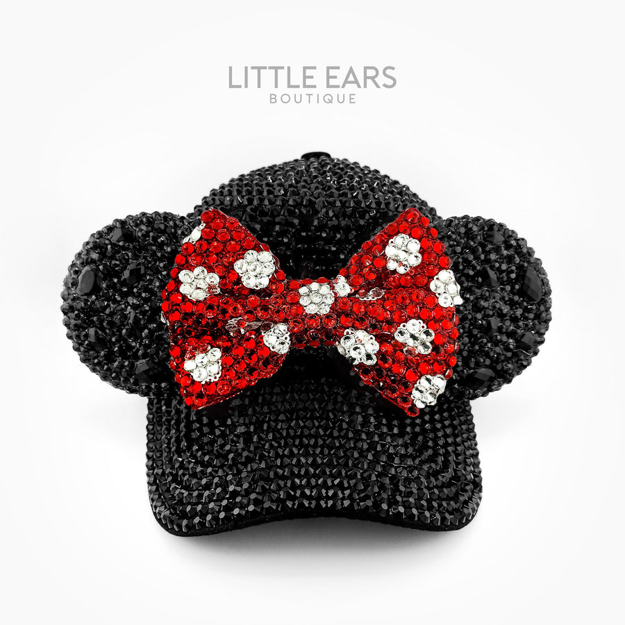 Black Shinny Darling Dots Hat