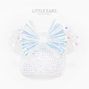 White Iridescent Sparkle Mickey Visor