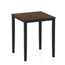 Square Dining Table with Solid Wood Frame for 4-Person