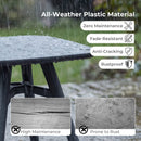 Square Outdoor Dining Table All-Weather Plastic Patio Bistro Table for 4