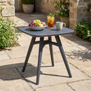 Square Outdoor Dining Table All-Weather Plastic Patio Bistro Table for 4