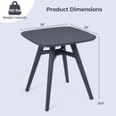 Square Outdoor Dining Table All-Weather Plastic Patio Bistro Table for 4