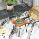 Square Reclaimed Recycled Indonesia Teak Wood End Table