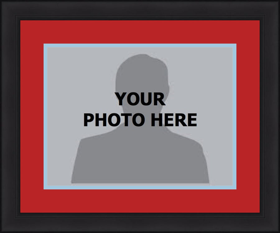 MLB Baseball Photo Picture Frame Kit - St. Louis Cardinals (Red Matting, Light Blue Trim)