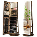 Standing Jewelry Cabinet with Adjustable LED Lights