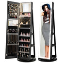 Standing Jewelry Cabinet with Adjustable LED Lights