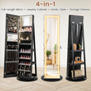 Standing Jewelry Cabinet with Adjustable LED Lights