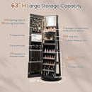 Standing Jewelry Cabinet with Adjustable LED Lights