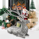 Standing Reindeer Statue Aluminum Deer Sculpture for Indoors Christmas Decor