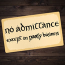 No Admittance Playmat
