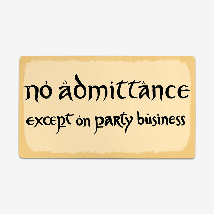 No Admittance Playmat