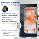 Portable Steam Sauna with 3L Steam Generator Remote Control Wood Foot Massager and Foldable Chair for Home