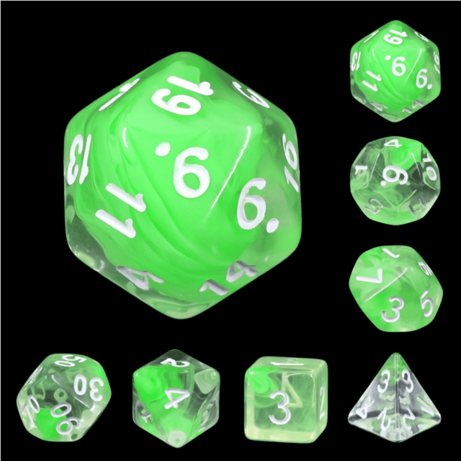 Summer Limes RPG Dice Set