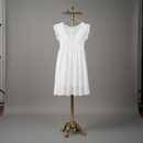 Super Sweet Eyelet Dress in White | Short Casual Dress [Available in SM-XL]