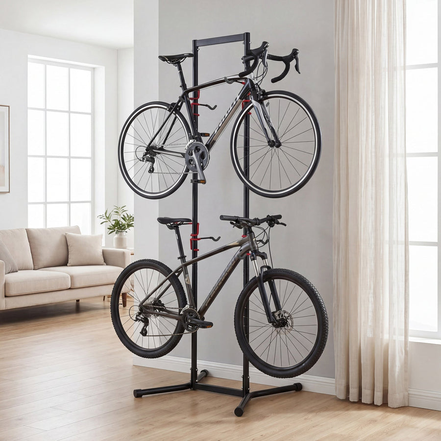 4-Bike Vertical Storage Rack with Adjustable Arms