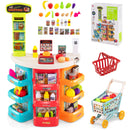 Supermarket Playset for Kids 76 PCS Pretend Play Grocery Store Set with Shopping Cart