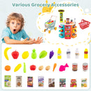 Supermarket Playset for Kids 76 PCS Pretend Play Grocery Store Set with Shopping Cart