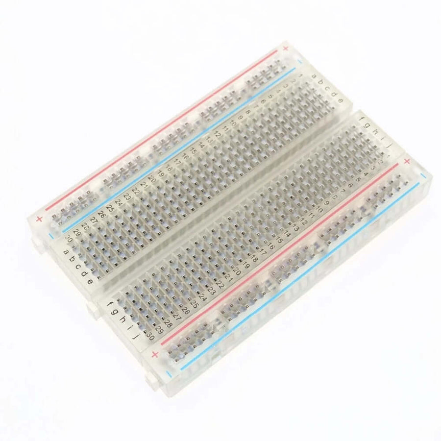 Transparent Half-Size Breadboard
