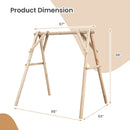 Heavy Duty Wooden Swing Frame with Reinforced Bars