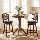 Swivel Bar Stools Set of 2 with Backrest and Wood Frame