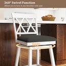 Swivel Bar Stools Set of 4 Counter Height Barstools with Backrest Upholstered Seat Cushion