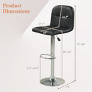 Swivel Bar Stools Set of 2 with Footrests and Metal Base