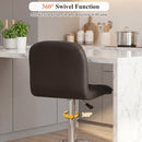 Swivel Bar Stools Set of 2 with Footrests and Metal Base