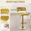 Swivel Barstool with Woven Back Set of 2 for Kitchen Island Cafe