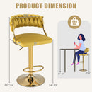 Swivel Barstool with Woven Back Set of 2 for Kitchen Island Cafe