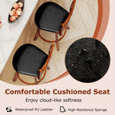 Swivel Barstools Set of 2 with Backrest and Footrest
