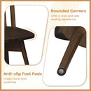 Swivel Windsor Dining Chairs Set of 4 with Solid Rubber Wood Frame