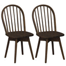 Swivel Windsor Dining Chairs Set of 2 with Solid Rubber Wood Frame