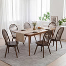 Swivel Windsor Dining Chairs Set of 2 with Solid Rubber Wood Frame