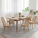 Swivel Windsor Dining Chairs Set of 2 with Solid Rubber Wood Frame
