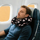 Personalized Geometric Triangle Travel Neck Pillow with Name | Memory Foam, Detachable Washable Cover | Custom Gift for Teens