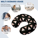 Personalized Geometric Triangle Travel Neck Pillow with Name | Memory Foam, Detachable Washable Cover | Custom Gift for Teens